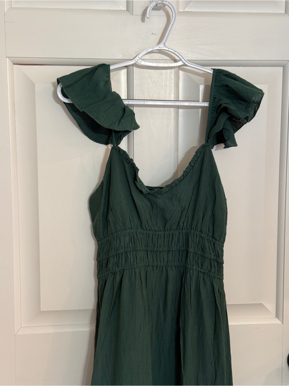 Max + Ash Emerald Green Flutter Sleeve Midi Dress Boho Cottagecore 25457 - Picture 3 of 10